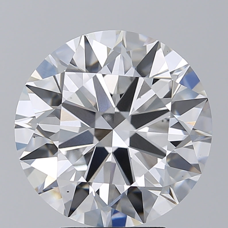 5.24 Carat Round Shaped, Excellent Cut, F Color, VS2 Clarity, GIA Certified Lab Grown Diamond