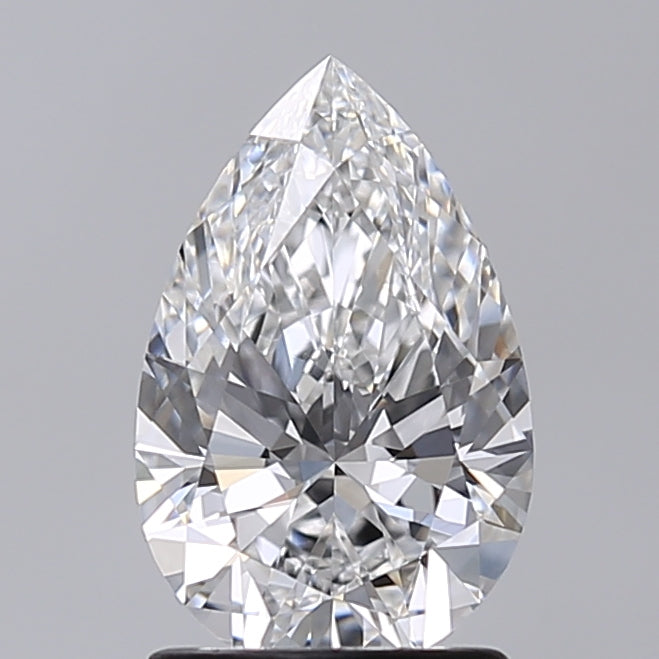 1.52 Carat Pear Shaped, Excellent Cut, D Color, VVS2 Clarity, IGI Certified Lab Grown Diamond