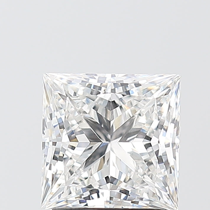 2.05 Carat Princess Shaped, Excellent Cut, E Color, VS1 Clarity, IGI Certified Lab Grown Diamond