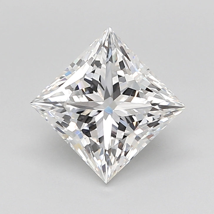 2.04 Carat Princess Shaped, Ideal Cut, D Color, VVS2 Clarity, IGI Certified Lab Grown Diamond