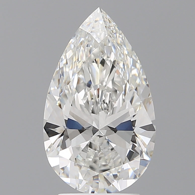 3.09 Carat Pear Shaped, Ideal Cut, F Color, VVS2 Clarity, IGI Certified Lab Grown Diamond