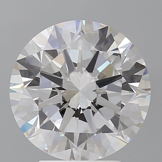 4.00 Carat Round Shaped, Excellent Cut, F Color, VS1 Clarity, IGI Certified Lab Grown Diamond