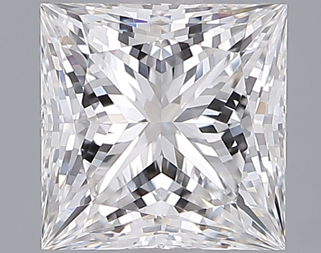 1.51 Carat Princess Shaped, Ideal Cut, F Color, VVS2 Clarity, IGI Certified Lab Grown Diamond