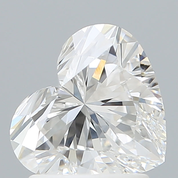 1.69 Carat Heart Shaped, Ideal Cut, D Color, VVS2 Clarity, IGI Certified Lab Grown Diamond