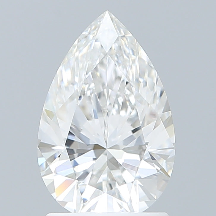 1.58 Carat Pear Shaped, Ideal Cut, D Color, VVS1 Clarity, IGI Certified Lab Grown Diamond