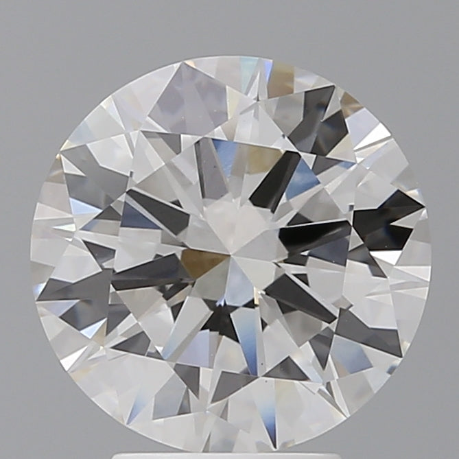 4.00 Carat Round Shaped, Excellent Cut, F Color, VVS2 Clarity, IGI Certified Lab Grown Diamond