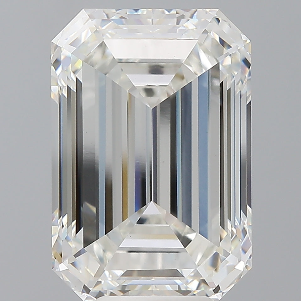 8.54 Carat Emerald Shaped, Excellent Cut, F Color, VVS2 Clarity, IGI Certified Lab Grown Diamond