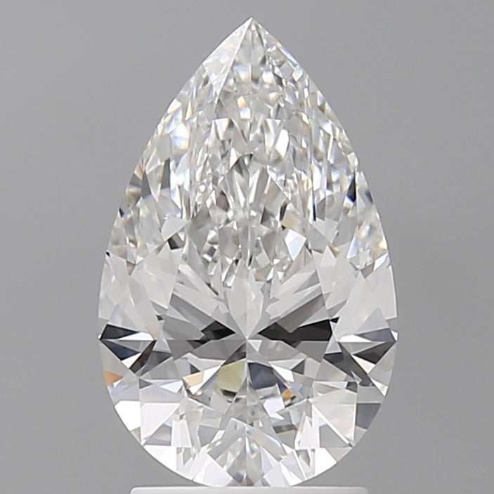 2.50 Carat Pear Shaped, Ideal Cut, E Color, VVS2 Clarity, IGI Certified Lab Grown Diamond