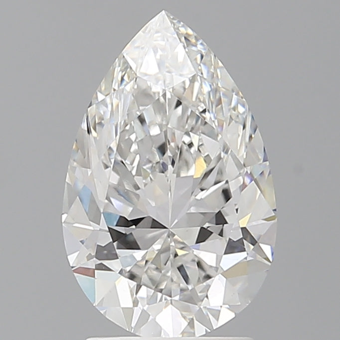 2.53 Carat Pear Shaped, Excellent Cut, E Color, VVS2 Clarity, IGI Certified Lab Grown Diamond