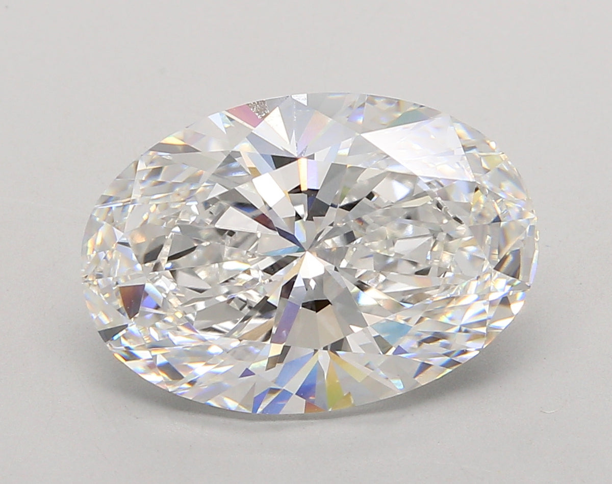 7.06 Carat Oval Shaped, Ideal Cut, D Color, VVS2 Clarity, IGI Certified Lab Grown Diamond