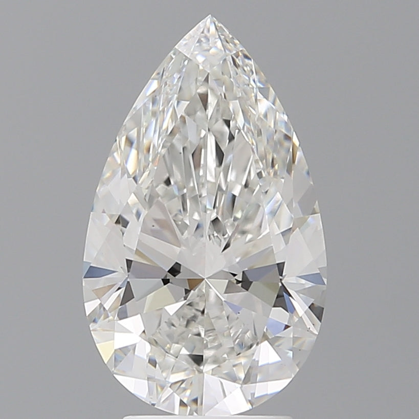 3.60 Carat Pear Shaped, Ideal Cut, F Color, VS1 Clarity, IGI Certified Lab Grown Diamond