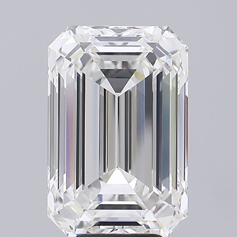 8.03 Carat Emerald Shaped, Ideal Cut, G Color, VVS2 Clarity, IGI Certified Lab Grown Diamond