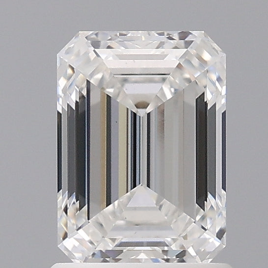 1.57 Carat Emerald Shaped, Ideal Cut, D Color, VS1 Clarity, IGI Certified Lab Grown Diamond