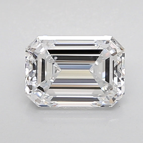 1.52 Carat Emerald Shaped, Ideal Cut, D Color, VVS2 Clarity, IGI Certified Lab Grown Diamond