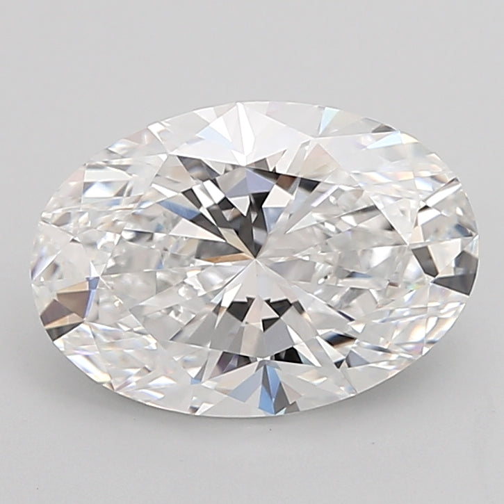 4.07 Carat Oval Shaped, Excellent Cut, D Color, VVS2 Clarity, IGI Certified Lab Grown Diamond