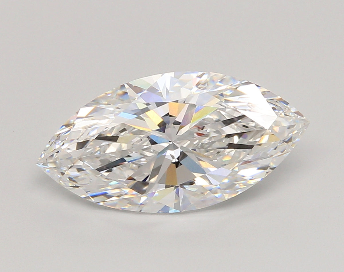 4.00 Carat Marquise Shaped, Ideal Cut, E Color, VVS1 Clarity, IGI Certified Lab Grown Diamond