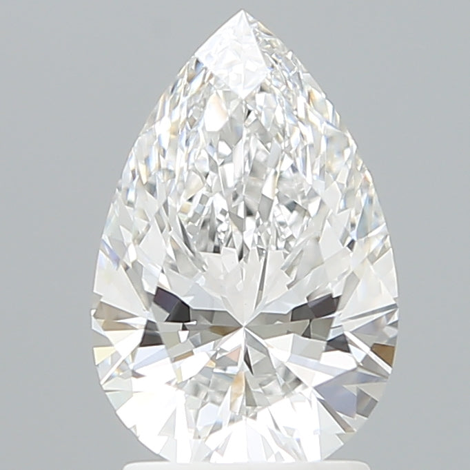 2.10 Carat Pear Shaped, Ideal Cut, E Color, VVS2 Clarity, IGI Certified Lab Grown Diamond
