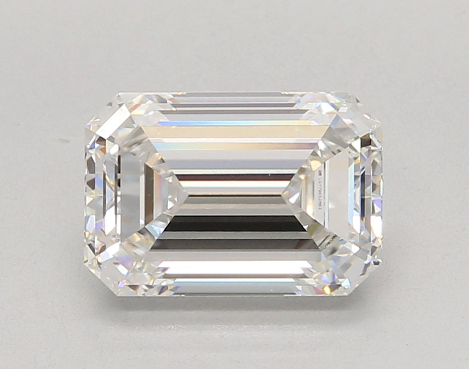 3.06 Carat Emerald Shaped, Ideal Cut, E Color, VVS2 Clarity, IGI Certified Lab Grown Diamond