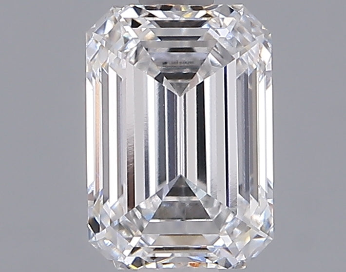 1.54 Carat Emerald Shaped, Ideal Cut, D Color, VVS2 Clarity, IGI Certified Lab Grown Diamond