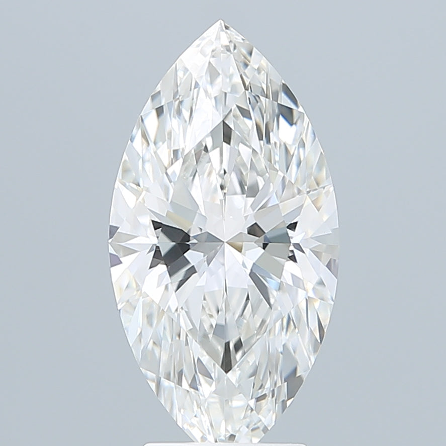 3.71 Carat Marquise Shaped, Ideal Cut, F Color, VVS1 Clarity, IGI Certified Lab Grown Diamond