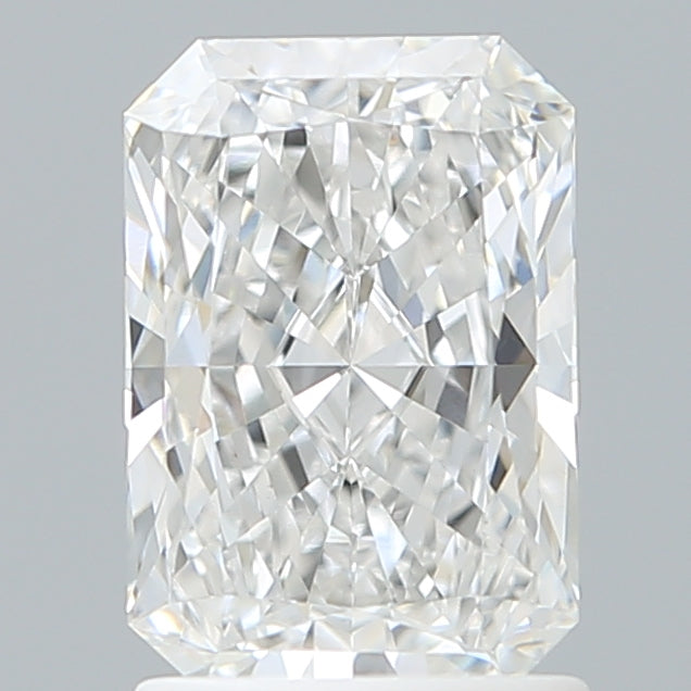 1.58 Carat Radiant Shaped, Ideal Cut, E Color, VVS2 Clarity, IGI Certified Lab Grown Diamond
