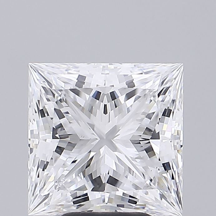 5.03 Carat Princess Shaped, Ideal Cut, D Color, VVS2 Clarity, IGI Certified Lab Grown Diamond
