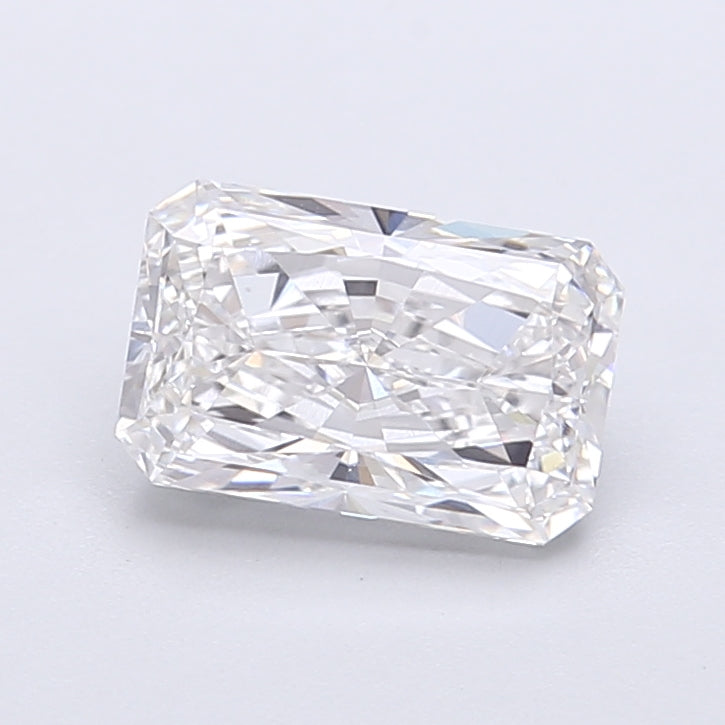 1.54 Carat Radiant Shaped, Very Good Cut, E Color, VVS2 Clarity, IGI Certified Lab Grown Diamond