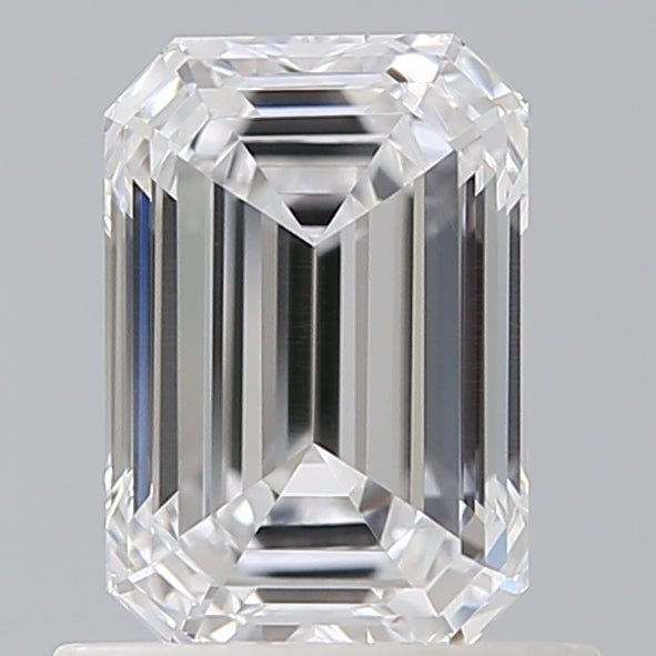 0.91 Carat Emerald Shaped, Ideal Cut, D Color, VS1 Clarity, IGI Certified Lab Grown Diamond