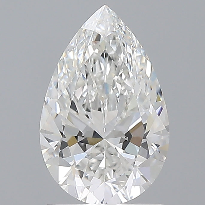 1.57 Carat Pear Shaped, Ideal Cut, E Color, VVS2 Clarity, IGI Certified Lab Grown Diamond