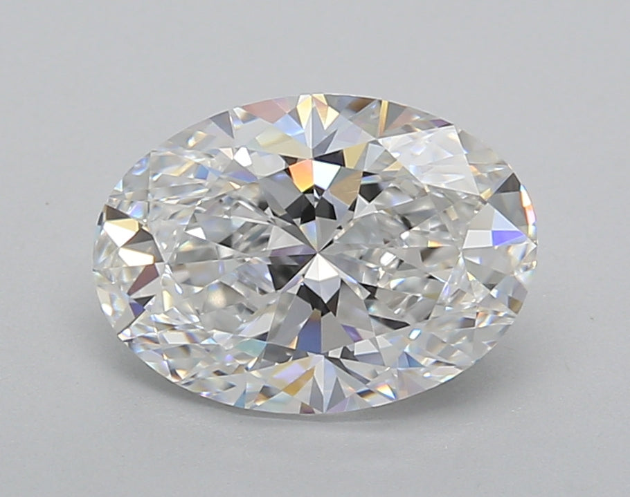 2.06 Carat Oval Shaped, Excellent Cut, D Color, VVS2 Clarity, IGI Certified Lab Grown Diamond