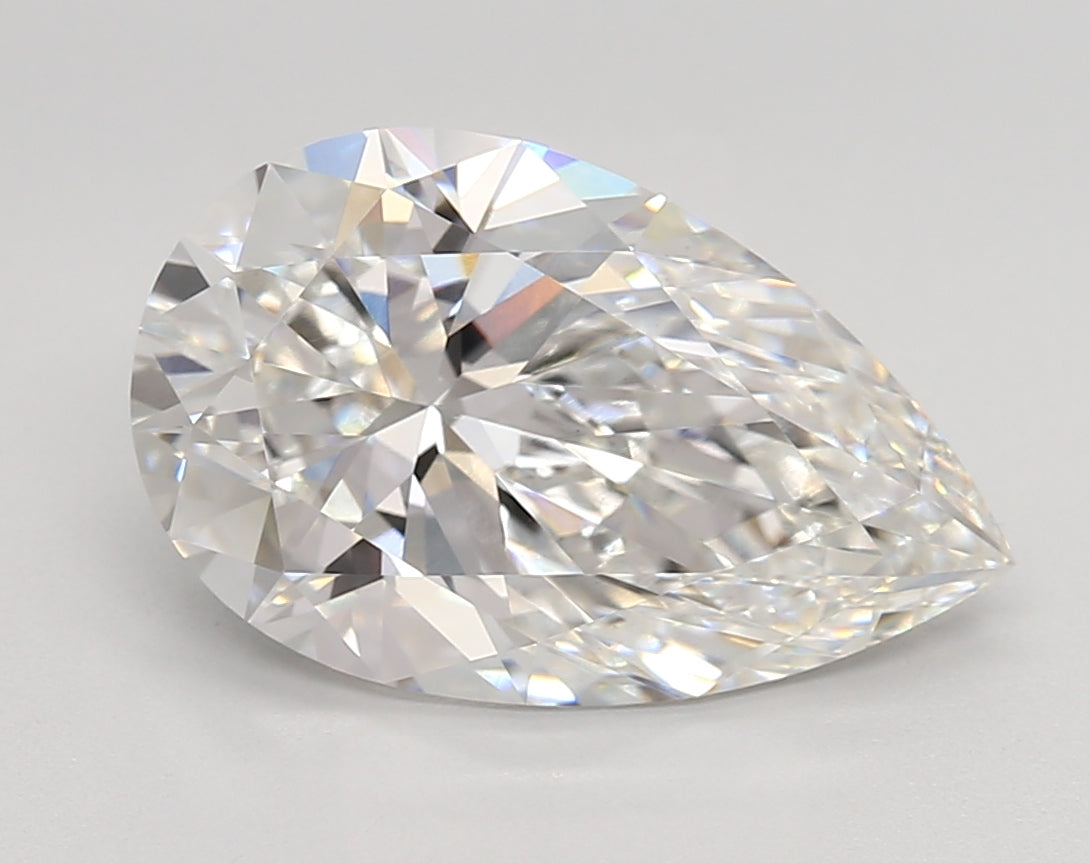 4.31 Carat Pear Shaped, Very Good Cut, F Color, VS1 Clarity, IGI Certified Lab Grown Diamond
