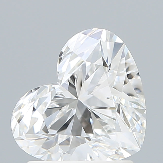 1.62 Carat Heart Shaped, Ideal Cut, D Color, VVS2 Clarity, IGI Certified Lab Grown Diamond