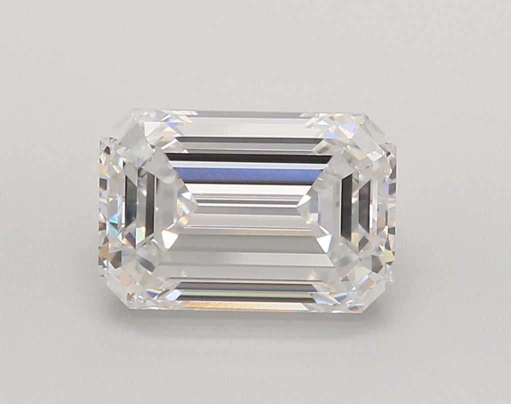3.01 Carat Emerald Shaped, Ideal Cut, D Color, VVS2 Clarity, IGI Certified Lab Grown Diamond