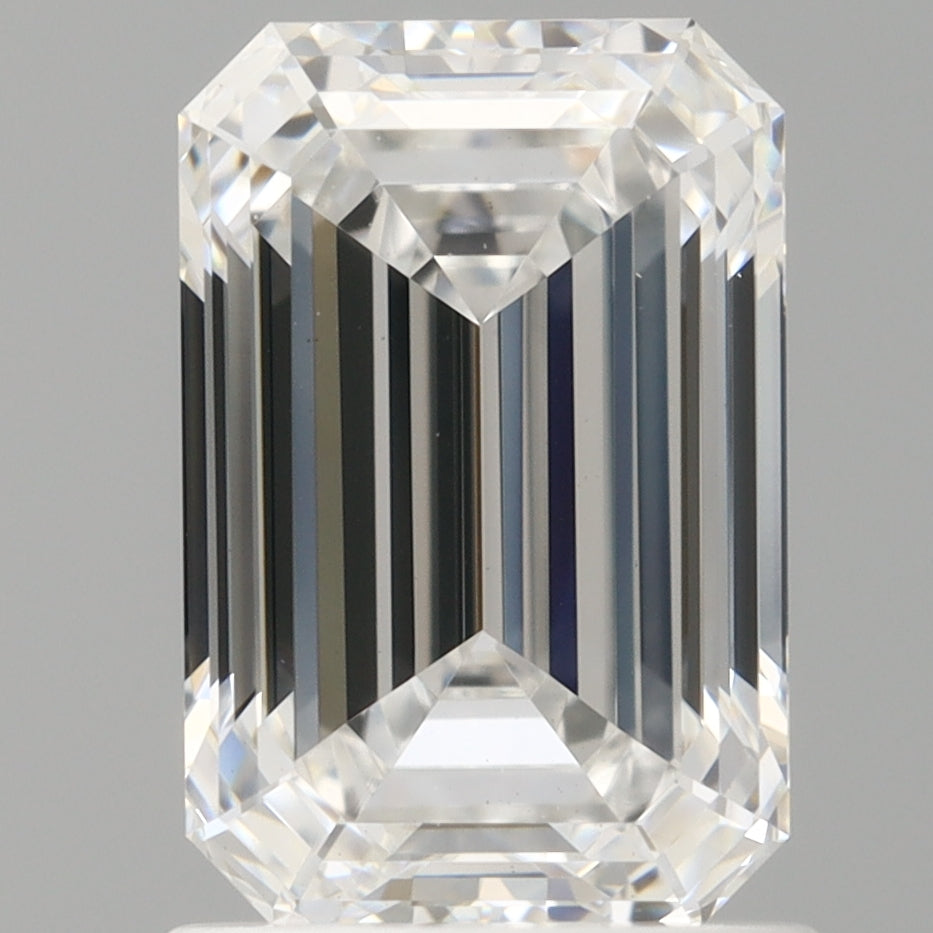 1.56 Carat Emerald Shaped, Ideal Cut, D Color, VVS2 Clarity, IGI Certified Lab Grown Diamond