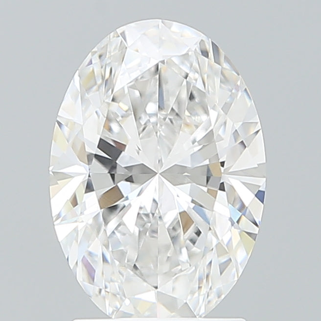 2.20 Carat Oval Shaped, Ideal Cut, D Color, VVS2 Clarity, IGI Certified Lab Grown Diamond