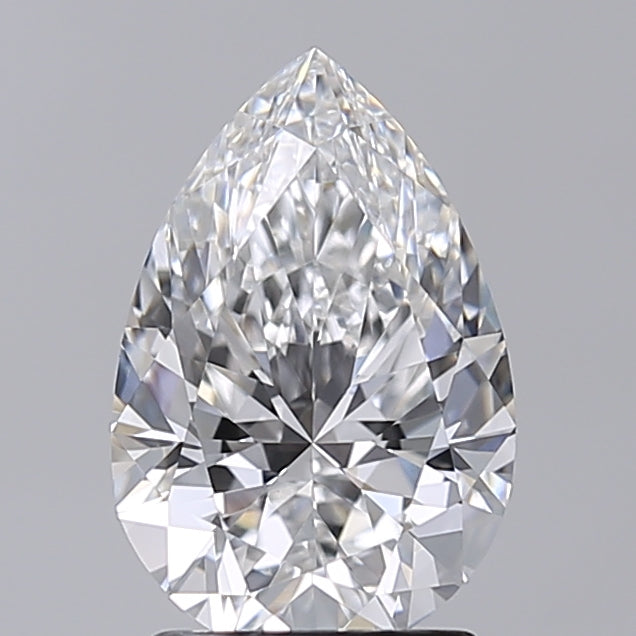 2.02 Carat Pear Shaped, Excellent Cut, D Color, VVS2 Clarity, IGI Certified Lab Grown Diamond