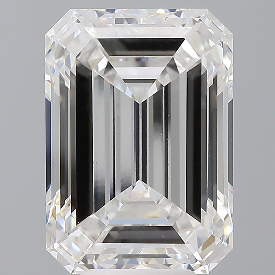 7.56 Carat Emerald Shaped, Ideal Cut, F Color, VS1 Clarity, IGI Certified Lab Grown Diamond