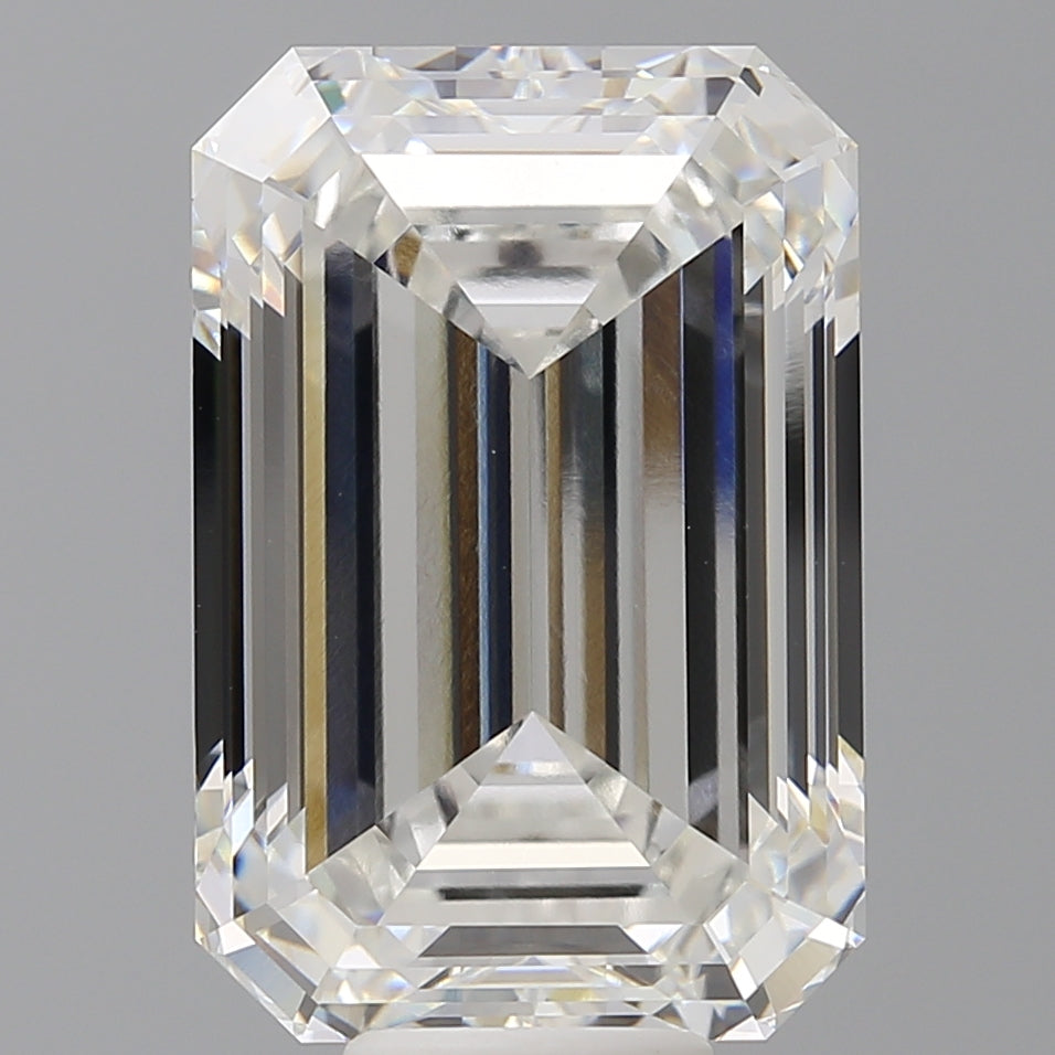 12.01 Carat Emerald Shaped, Ideal Cut, F Color, VVS2 Clarity, IGI Certified Lab Grown Diamond