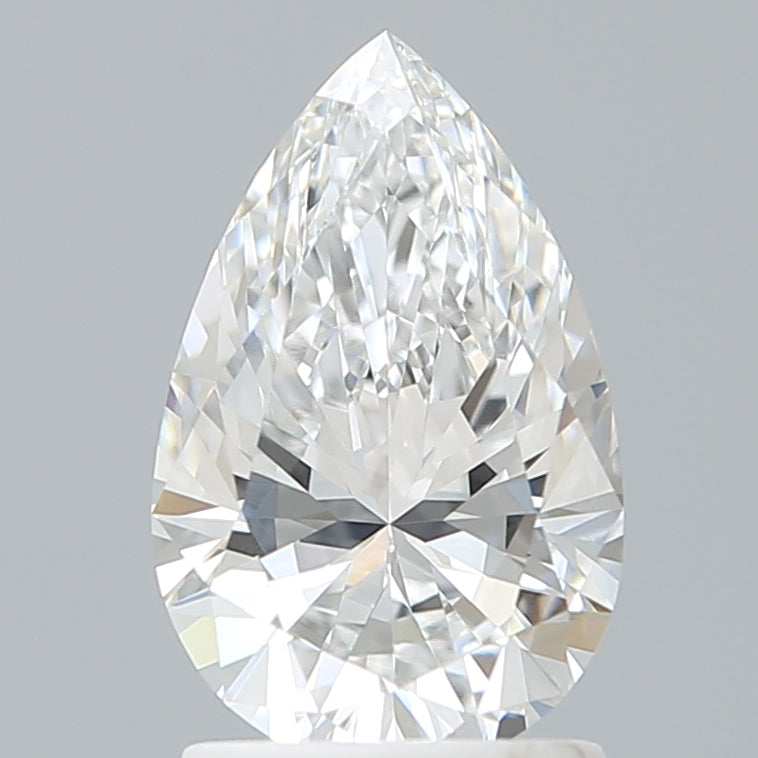 1.60 Carat Pear Shaped, Ideal Cut, D Color, VVS2 Clarity, IGI Certified Lab Grown Diamond