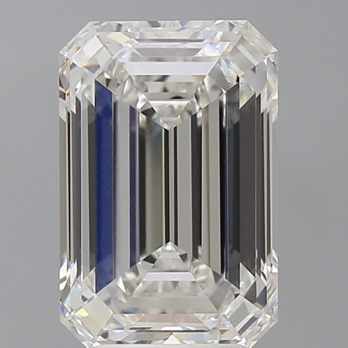 4.54 Carat Emerald Shaped, Ideal Cut, F Color, VVS2 Clarity, IGI Certified Lab Grown Diamond