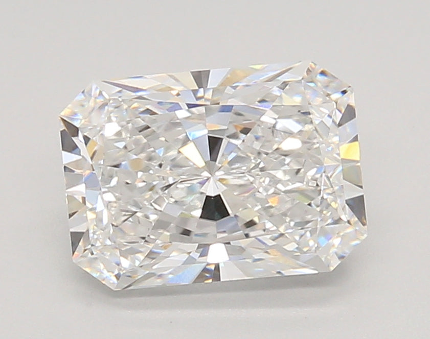 2.10 Carat Radiant Shaped, Ideal Cut, D Color, VVS1 Clarity, IGI Certified Lab Grown Diamond