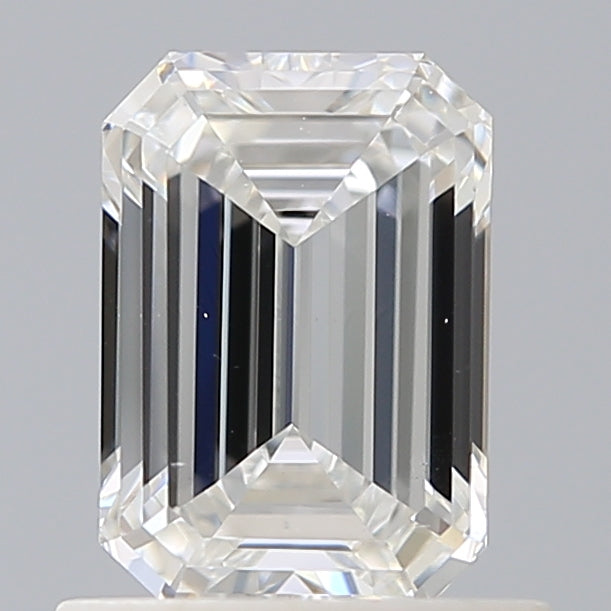 0.90 Carat Emerald Shaped, Ideal Cut, F Color, VS1 Clarity, IGI Certified Lab Grown Diamond