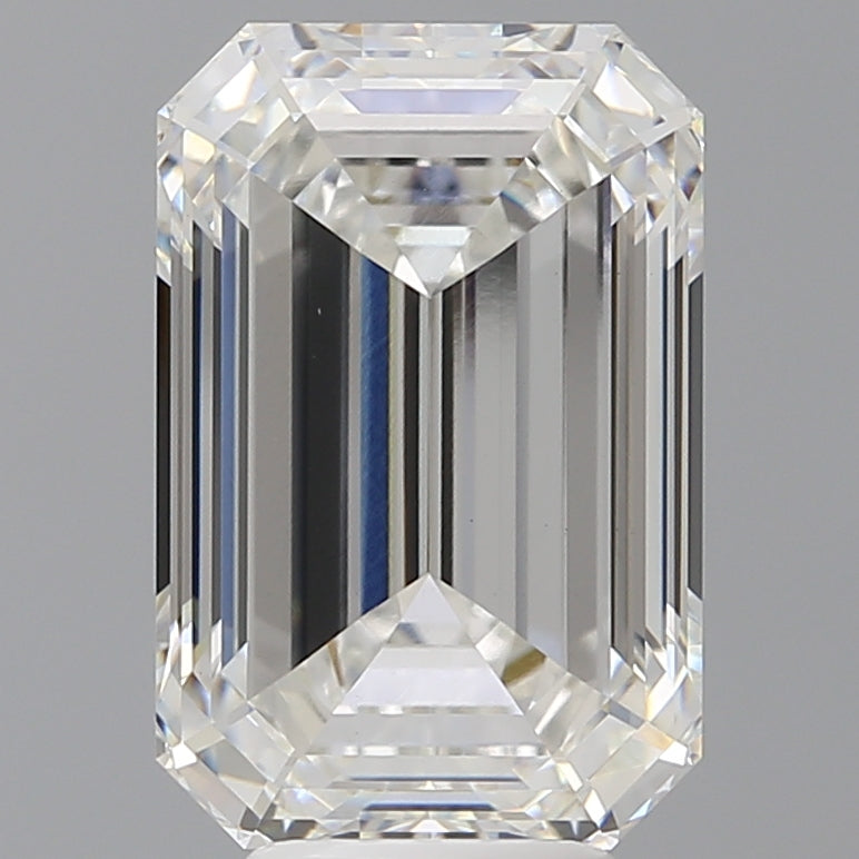6.59 Carat Emerald Shaped, Ideal Cut, E Color, VVS2 Clarity, IGI Certified Lab Grown Diamond