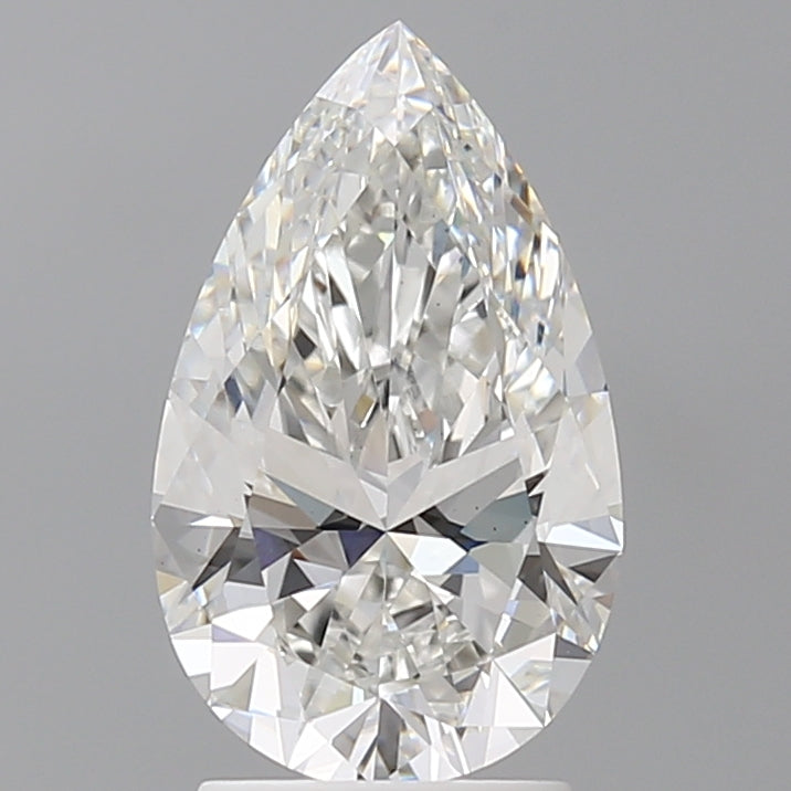 2.59 Carat Pear Shaped, Ideal Cut, F Color, VVS2 Clarity, IGI Certified Lab Grown Diamond