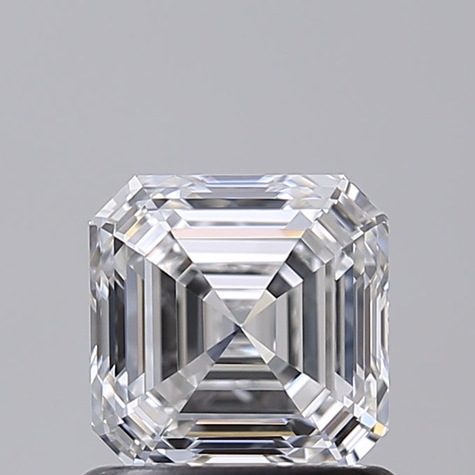 1.00 Carat Asscher Shaped, Ideal Cut, E Color, VS2 Clarity, GIA Certified Lab Grown Diamond