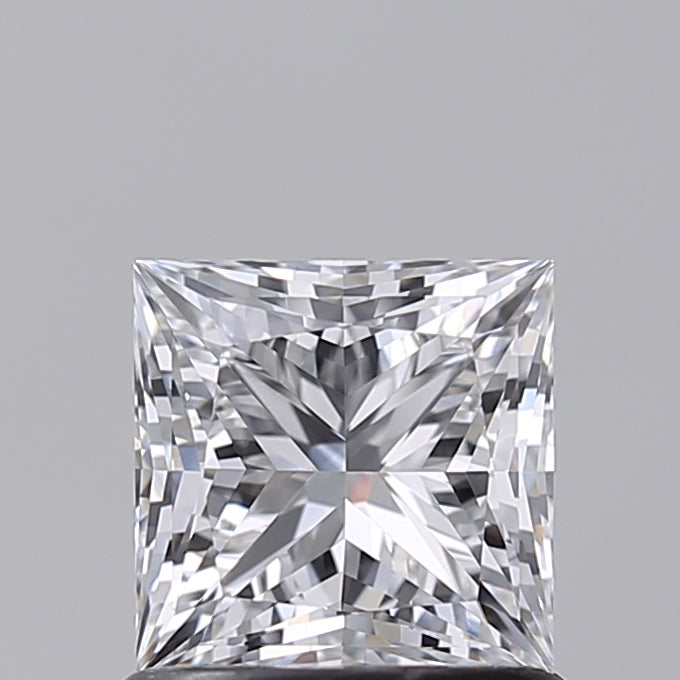 1.01 Carat Princess Shaped, Ideal Cut, D Color, VVS2 Clarity, IGI Certified Lab Grown Diamond