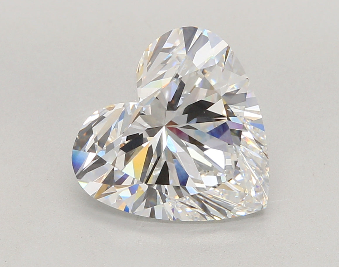 5.07 Carat Heart Shaped, Ideal Cut, D Color, VVS2 Clarity, IGI Certified Lab Grown Diamond