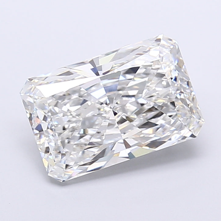 7.72 Carat Radiant Shaped, Very Good Cut, F Color, VVS2 Clarity, IGI Certified Lab Grown Diamond