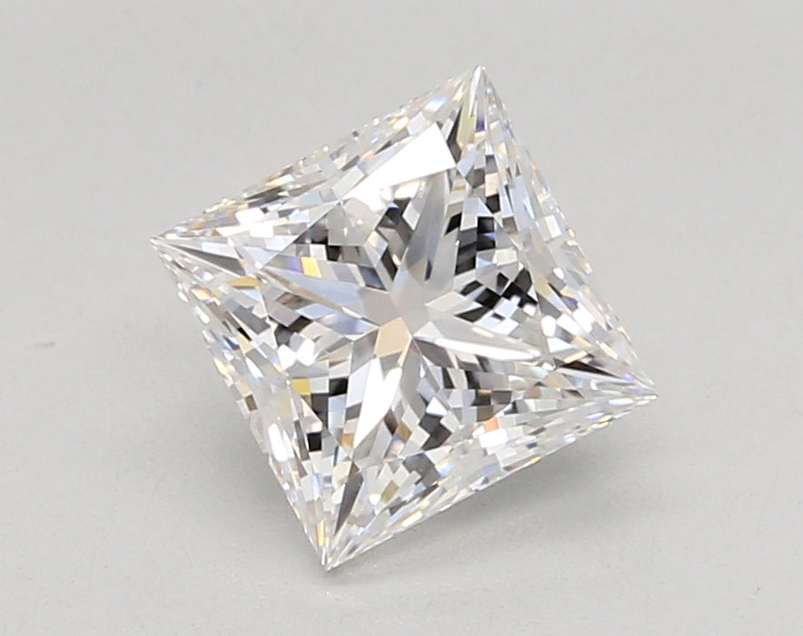 2.05 Carat Princess Shaped, Ideal Cut, D Color, VVS2 Clarity, IGI Certified Lab Grown Diamond