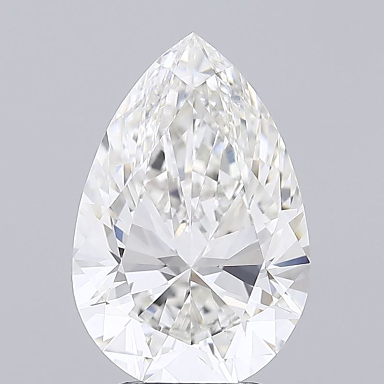 4.01 Carat Pear Shaped, Ideal Cut, G Color, VVS2 Clarity, IGI Certified Lab Grown Diamond